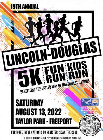 Lincoln douglas 5k flyer, august 13, 2022